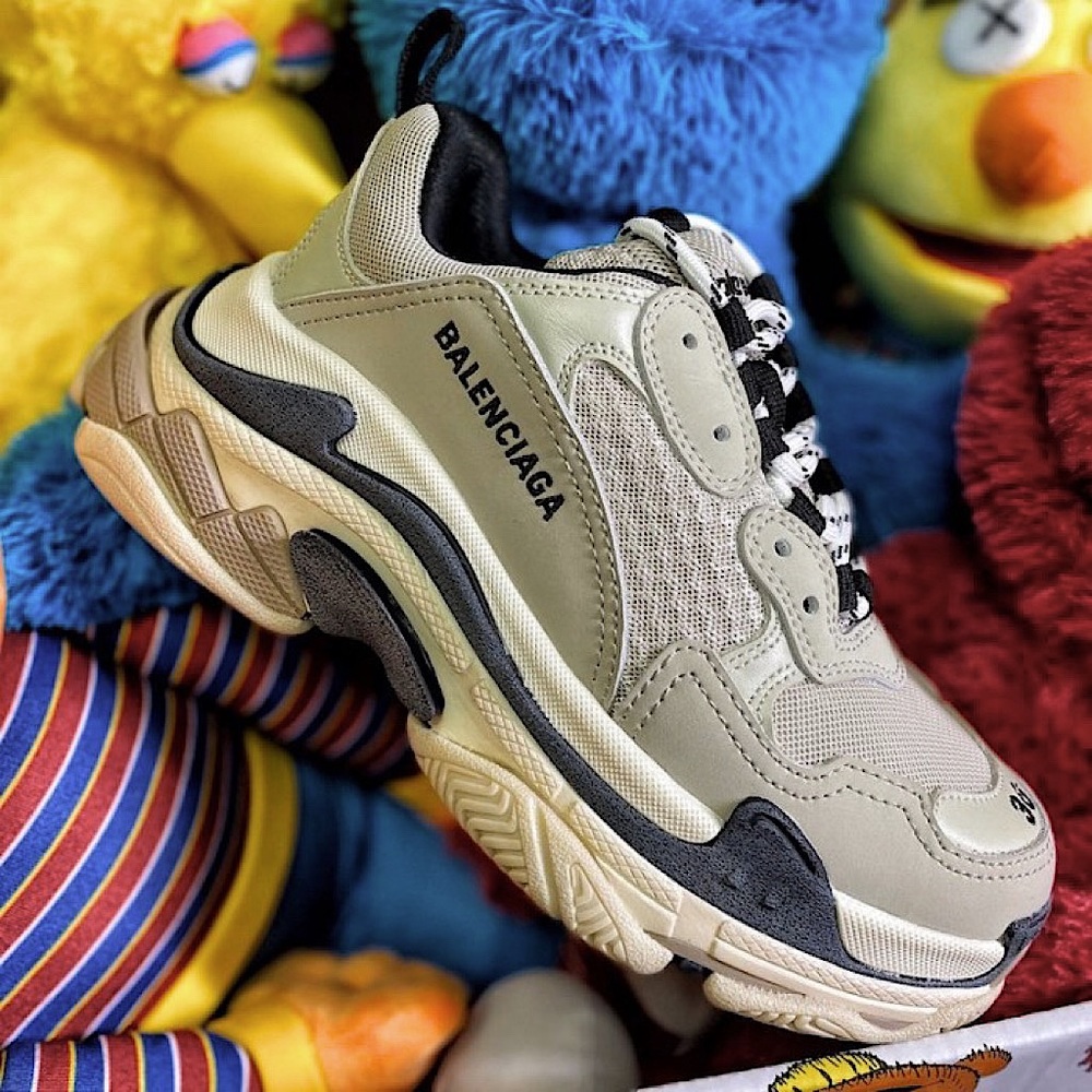 Balenciaga Navy Grey Triple S 38